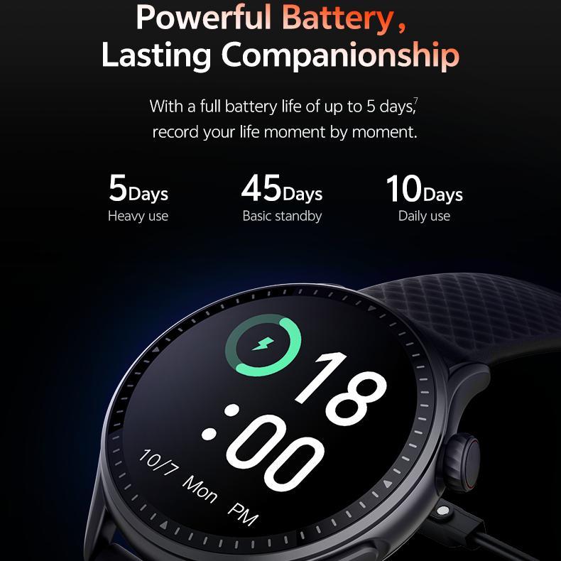 Round Screen Smartwatch, 1.43in HD 3ATM Waterproof, Equipped With Heart Rate Detection, Sleep Monitoring, And Step Tracking