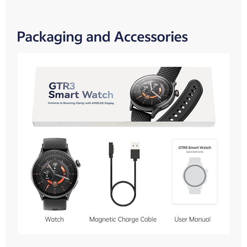Round Screen Smartwatch, 1.43in HD 3ATM Waterproof, Equipped With Heart Rate Detection, Sleep Monitoring, And Step Tracking