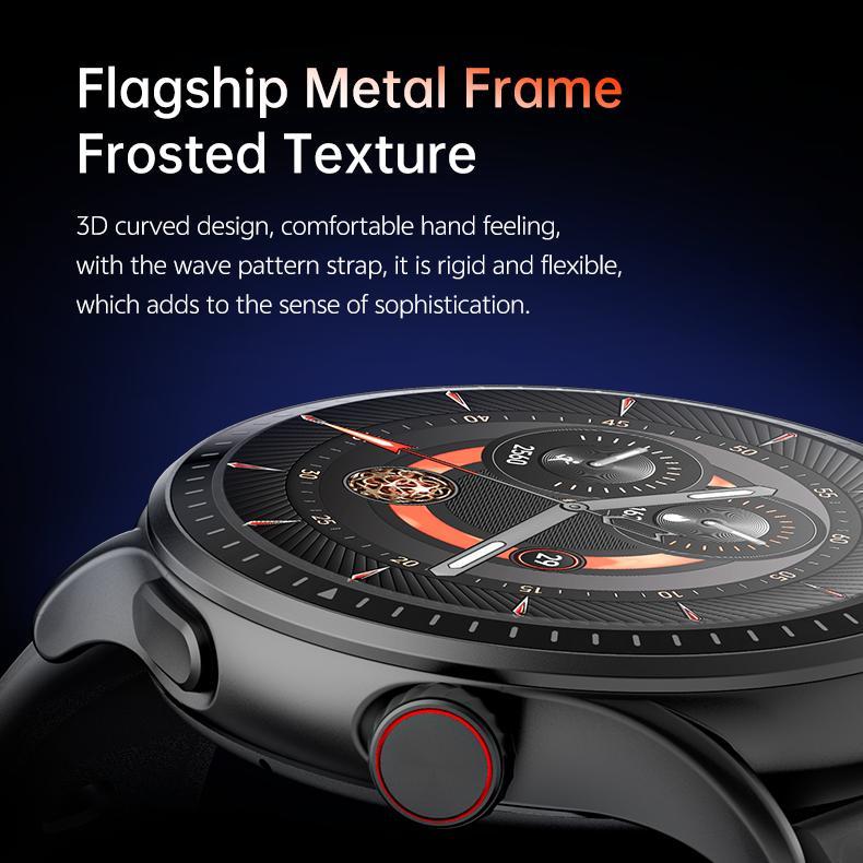 Round Screen Smartwatch, 1.43in HD 3ATM Waterproof, Equipped With Heart Rate Detection, Sleep Monitoring, And Step Tracking