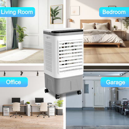 Evaporative Air Cooler, Fan, Cooling And Humidification 3-in-1, 12-hour Timer, American Specification