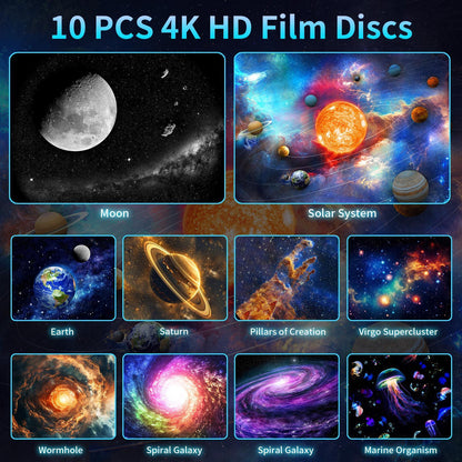 2025 Upgraded Version Projector HD High Brightness Wide Projection Planet Projector Home Bedroom
