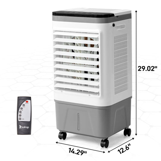Evaporative Air Cooler, Fan, Cooling And Humidification 3-in-1, 12-hour Timer, American Specification